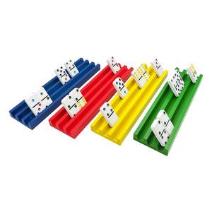 Plateau de dominos en bois coloré personnalisé avec tapis antidérapant pour pied de poulet de <span class=keywords><strong>Train</strong></span> mexicain - Product Image 2