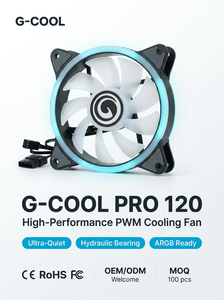 Ventilateur de boîtier ARGB PWM 120 mm, ventilateur de refroidissement PC silencieux haute performance, ventilateur de châssis d'ordinateur RVB adressable avec contrôle PWM 4 broches - Product Image 2