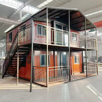 Maison conteneur extensible à double étage, maison modulaire préfabriquée, maisons préfabriquées, casa prefabricada, maison pliable à 2 étages