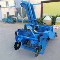 Récolteuse de pommes de terre automatique mini haute productivité à déchargement automatique, deux rangs, avec moteur, pour la récolte de carottes et d'oignons