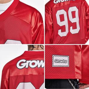 व्यक्तिगत लंबी आस्तीन रेट्रो मेश स्ट्रीटवियर फुटबॉल शर्ट v-गर्दन खाली कस्टम सादे उप-रग्बी हॉकी जर्सी - Product Image 4