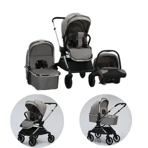 2024 New Model Full-Size 3-in-1 & 2-in-1 Foldable Baby Stroller Travel System Easy to Fold and Carry with One Hand