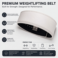 Ceinture de musculation en cuir de vachette avec boucle en alliage de zinc style titane, épaisseur 10 mm, pour la musculation et le soutien du dos en salle de sport