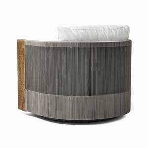 Nouvelle conception de meubles d'extérieur en teck de luxe, canapé simple en corde tressée pour jardin, chaise longue en <span class=keywords><strong>rotin</strong></span> pour patio, cadre en teck, chaise pivotante en <span class=keywords><strong>rotin</strong></span> - Product Image 5