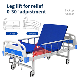 Muebles de Hospital de acero inoxidable <span class=keywords><strong>para</strong></span> FB-M1-1, <span class=keywords><strong>cama</strong></span> médica Manual ajustable de una sola función, Económica - Product Image 2