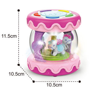 HUANGER Nuevo Tambor Musical Educativo Multifuncional para Bebés, Tambor Giratorio, <span class=keywords><strong>Carrusel</strong></span> Musical, Tambor de Mano, Juguetes para Bebés - Product Image 3