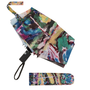 <span class=keywords><strong>Peinture</strong></span> à l'huile forte <span class=keywords><strong>pluie</strong></span> et coupe-vent Triple pliage entièrement automatique 3 fois Art <span class=keywords><strong>parapluie</strong></span> avec impression - Product Image 6