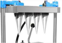 Machine à cônes à glace semi-automatique industrielle, machine à cônes à glace commerciale à 24 têtes à vendre