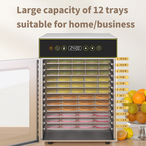 Deshidratador de Alimentos Inteligente de 12 Bandejas con Temporizador Ajustable, de Acero Inoxidable para Uso Doméstico, 30–90 ° Rango de Temperatura C para Carne, Frutas y Alimentos - Product Image 2