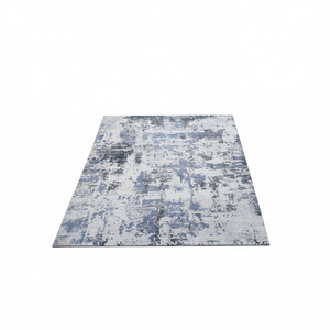 Tappeto della Collezione Loom Luxe 6X9 Rettangolare, Grigio Astratto Effetto Denim, Resistente alle Macchie, Non Perde Pelo, per Soggiorno, Ufficio, Camera da Letto - Product Image 1