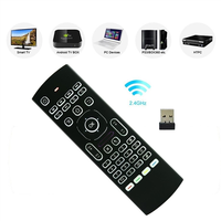 MX3 Mini 2.4G Nirkabel ABS Mouse Udara Otomatis Suara Mini LED Remote Control Keyboard 10-15m untuk Smart Android TV Box