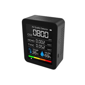 Monitor de <span class=keywords><strong>aire</strong></span> portátil cinco en uno, Detector de dióxido de carbono CO2, Monitor de temperatura y humedad de <span class=keywords><strong>calidad</strong></span> del <span class=keywords><strong>aire</strong></span>, almacén de invernadero - Product Image 1