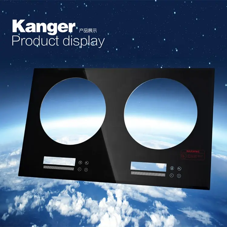 High Quality Polished Glass Ceramic For Cooktop Panel 2 Burner KANGER