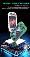 Konsol Game Genggam Qbuy R43s Pro Resolusi 1920*1080 Layar 4.3 Inci Klasik Portabel 2000mah Konsol Game Retro Genggam
