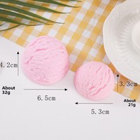 Boule de crème glacée artificielle en PVC, modèle de dessert, décoration de table, accessoire photo