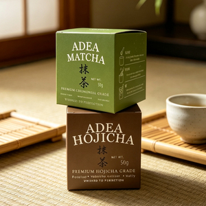 Custom Eco-Friendly Green Tea <b>Paper</b> <b>Box</b> Premium Matcha Powder Packaging <b>Box</b> Free Design With Gold Logo - Product Image 4