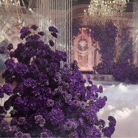 Flores Artificiales de Seda Morada Qibai, Molduras Artificiales para Techo de Auditorio, Decoración con Flores Artificiales, Paquete de Regalo Decorativo