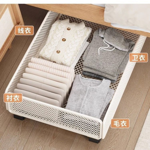 Large Capacity Multifunctional Metal Wheel Arrangement Bed Clothes Storage <b>Box</b> Bed Storage Wheel Rack Multifunctional <b>Bedding</b> - Product Image 2