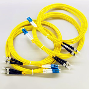 Cable de Fibra Óptica Monomodo Dúplex LC/UPC a ST/UPC, Cable Óptico LSZH de 3.0mm, Cable de Conexión de Fibra LC-ST - Product Image 1