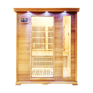 Sauna infrarouge lointain supérieur pour 2 à 3 personnes, sauna intérieur pour salle de sport et spa, faible EMF, sauna en bois massif - Product Image 6