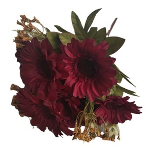 Queyiyi Flowers Bouquet Artificiel de 11 Têtes de Marguerites Européennes et Américaines Réalistes pour Mariage et Décoration Intérieure - Product Image 5