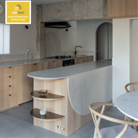 Armário de Cozinha em Laca de Alto Brilho Cbmmart, Cor Personalizada, MDF, Estilo Americano Moderno, Conjunto Completo para Villa, Fabricante