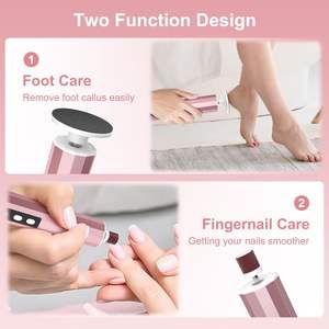 كهربائي ، 2 في 1 ملف قدم قابل لإعادة الشحن للأقدام والأظافر ، 9 سرعة تحكم مزيل الكالس مع استبدال - Product Image 2