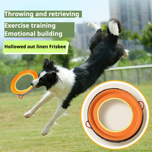 <span class=keywords><strong>ZOU</strong></span> PET Disco Volante Interattivo per Cani da Esterno Ecologico - Design in Tela Traforata Resistente ai Morsi Facile da Afferrare per Tutti - Product Image 6