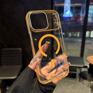 เคสโทรศัพท์มือถือสีใสแบบแม่เหล็กหลากสีทันสมัยสำหรับ iPhone 17 Air 16 15 <span class=keywords><strong>PRO</strong></span> <span class=keywords><strong>MAX</strong></span> ฝาหลังกระดุม Ai ทนทานและโปร่งใส - Product Image 2