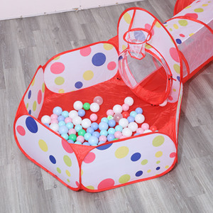 Tienda de campaña para niños con túnel y piscina de pelotas, juguete plegable para interiores y exteriores para niños de 4 a 6 años - Product Image 3