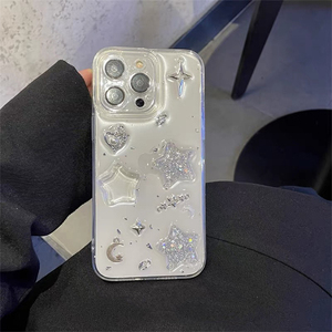 Étui de téléphone portable pour femme en style coréen anti-chute entièrement enveloppé de paillettes transparentes pour <span class=keywords><strong>iPhone</strong></span> <span class=keywords><strong>14</strong></span> 17 <span class=keywords><strong>Pro</strong></span> <span class=keywords><strong>Max</strong></span> 16 13 12 11 - Product Image 5