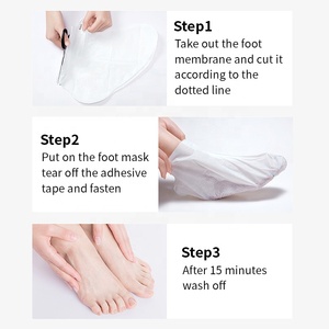 Prezzo basso all'ingrosso 40g Private Label maschera Peeling per la cura dei piedi biologica rimuovi la pelle morta maschera esfoliante per i piedi alla lavanda - Product Image 3