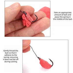 Amo da pesca a molla con filo spinato e dispenser di esche atomizzate, rig per carpe argentate e carpe testa grossa - Product Image 4