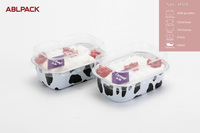 258ML 8.7oz personnalisé Muffin Cupcake moule coloré jetable feuille d'aluminium cuisson tasse pain Mini moule à pain avec couvercle en dôme