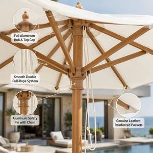 <span class=keywords><strong>Sombrilla</strong></span> Profesional de Alta Resistencia para Exteriores, Parasol de Aluminio de Lujo para Jardín, Restaurante, Hotel y Playa - Product Image 3