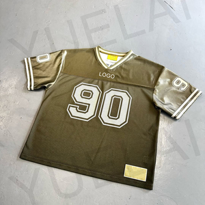 לוגו מודפס מותאם אישית פוליאסטר רשת חולצות גברים שרוול קצר - Product Image 2