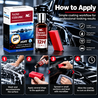 Revêtement céramique nano 50 ml, kit de protection de peinture automobile professionnel pour brillance, effet hydrophobe et detailing automobile