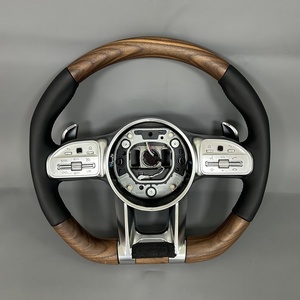 Volante de Madera Personalizado para <span class=keywords><strong>Mercedes</strong></span>-<span class=keywords><strong>Benz</strong></span> <span class=keywords><strong>AMG</strong></span> CLA45 E207 GLC X253 A220 W203 E350 W221 - Product Image 3