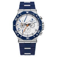 Montre mécanique automatique pour homme DK&YT, étanche 10 ATM, boîtier en acier inoxydable, bracelet en silicone, cadran avec chiffres arabes, aiguilles lumineuses