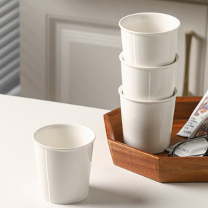 Custom Simple White <b>Ceramic</b> <b>Mug</b> Without Handle Reusable Coffee Cup Porcelain Tea <b>Mug</b> - Product Image 4