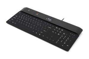 Teclado con cable de plástico de 108 teclas con lector de huellas dactilares OEM nuevo, operación tipo tijera, gran éxito de ventas, teclado con protección de seguridad de la información. - Product Image 3
