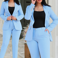 Costumes d'Affaires en Gros pour Femmes, Ensemble Tendance Pantalon Ajusté et Blazer, Tenue de Bureau Formelle