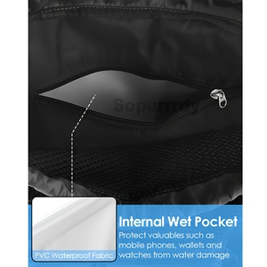 Custom Logo <b>Drawstring</b> <b>Backpack</b> Beach Swimming <b>Backpack</b> Wet and Dry Separation Waterproof <b>Drawstring</b> Bag with Nylon Lining - Product Image 4