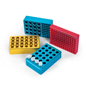 Bloque de refrigeración de aluminio de grado laboratorio de 96 pocillos de 0,2 ml, placa <span class=keywords><strong>PCR</strong></span> y bloque de refrigeración de microtubos, Mini caja de hielo de laboratorio, caja de hielo aislada - Product Image 1