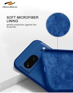Funda protectora de silicona líquida lisa de Color sólido para <span class=keywords><strong>Google</strong></span> <span class=keywords><strong>Pixl</strong></span> 7A 6A funda de teléfono anticaída para Goole Pixel 6 7 8 Pro - Product Image 5