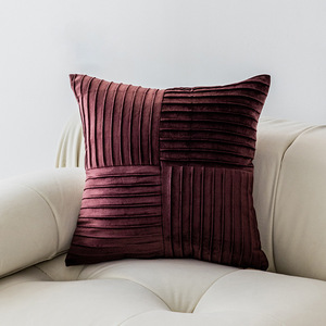 Coussin matelassé uni canapé salon maison oreiller dos tissu canapé taie d'oreiller - Product Image 5