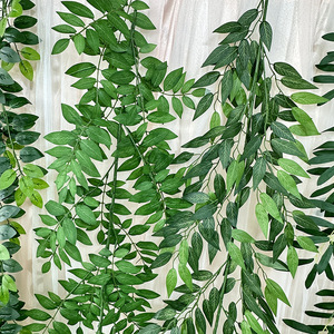 Plantes suspendues artificielles Queyiyi, 1,7 m, feuilles en soie, décoration intérieure, mariage, maison, lot de plusieurs pièces - Product Image 4