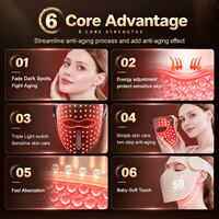 Masques faciaux intelligents sans fil 1064nm anti-âge, anti-rides, en silicone, pour soins de la peau, masques de beauté pour le visage, vente en gros, OEM