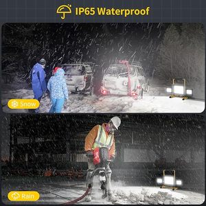 100w <b>Led</b> Work <b>Light</b> With 3 Adjustable Heads Outdoor Waterproof Flood <b>Lights</b> <b>Workshop</b> Garage Portable Construction Ip65 Outdoor W - Product Image 6