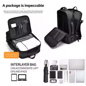 Expandable Anti-Theft Business <b>Backpack</b> <b>Waterproof</b> Casual Sports Bag Large Capacity Laptop <b>Backpack</b> with USB Charging - Product Image 3